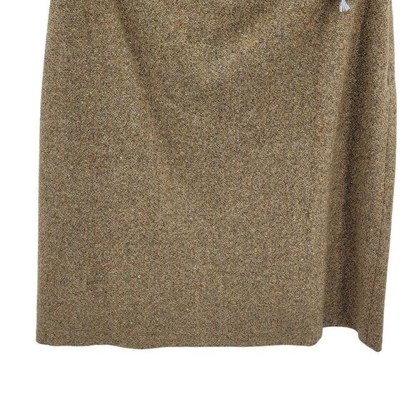 Tahari Skirt 100% Wool Tweed Aline Academia Grunge Golden Multicolor Fleck 12P - Picture 8 of 13